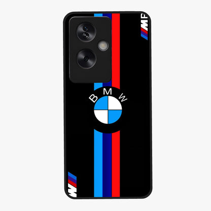 Turbo BMW Beast Glass Case showing flat back view with high performance sports car artwork and glossy glass finish.