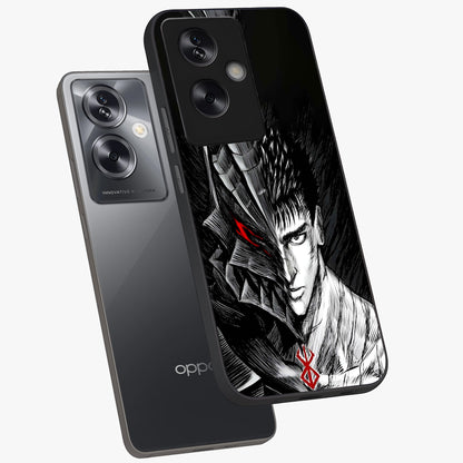 Berserker Blood Oath Glass Case displayed in angled mockup highlighting dark fantasy graphic design and powerful theme.