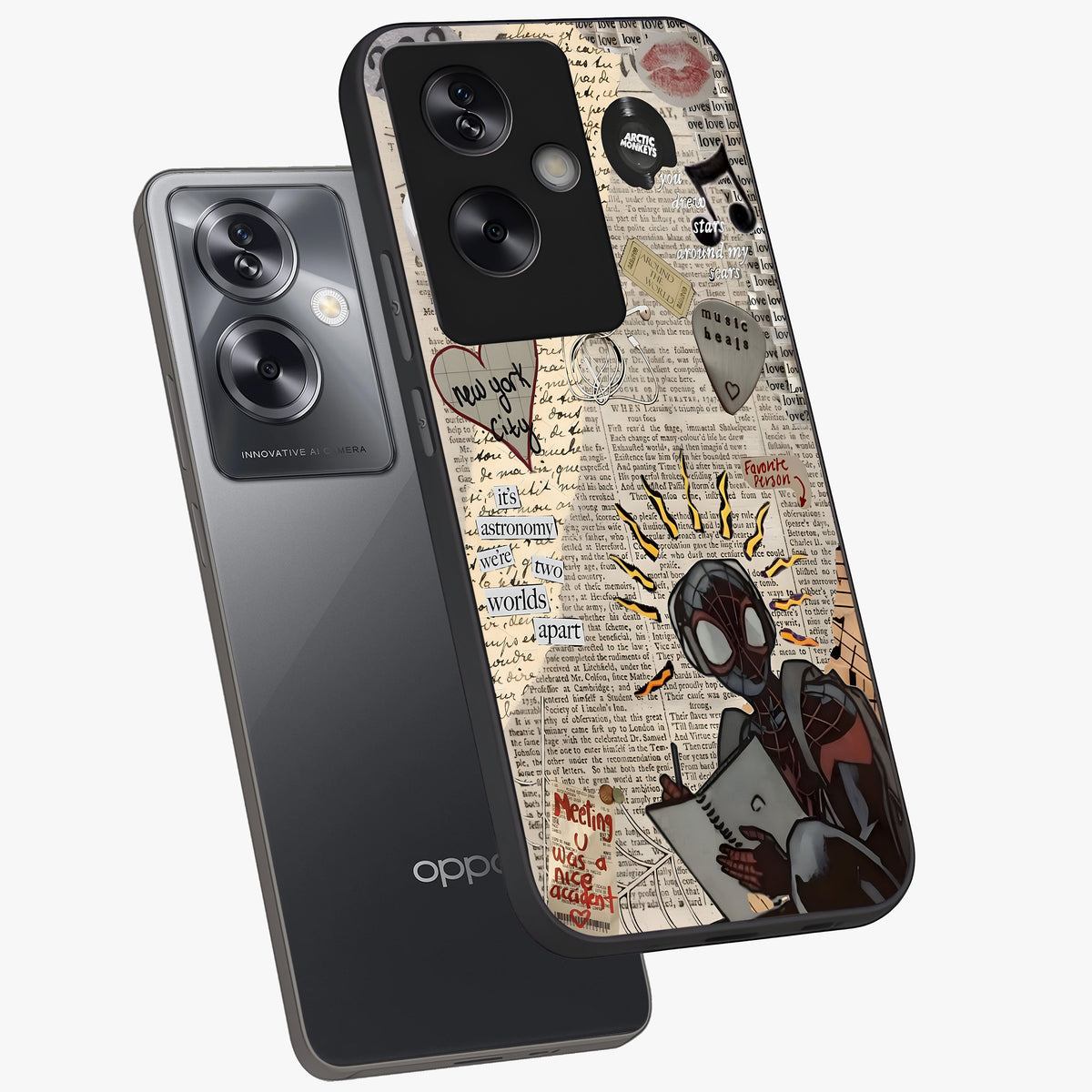 City Dream Sketch Glass Case displayed in angled mockup highlighting minimal city illustration with aesthetic sketch style.