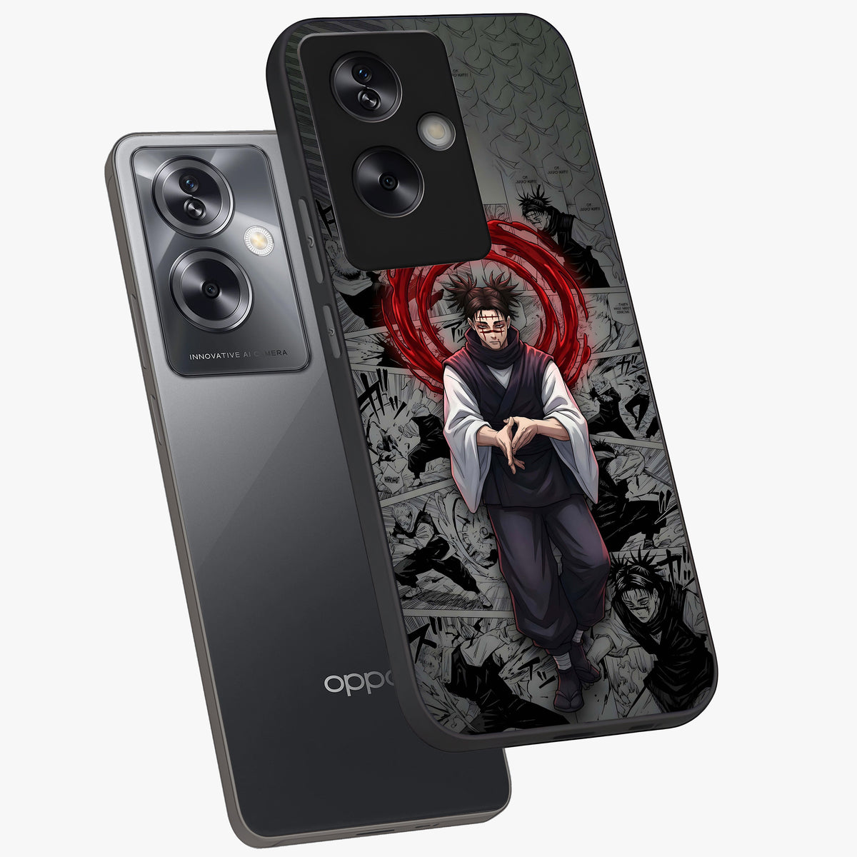 Cursed Ritual Ascension Glass Case displayed in angled mockup highlighting mystical ritual illustration with supernatural aesthetic.