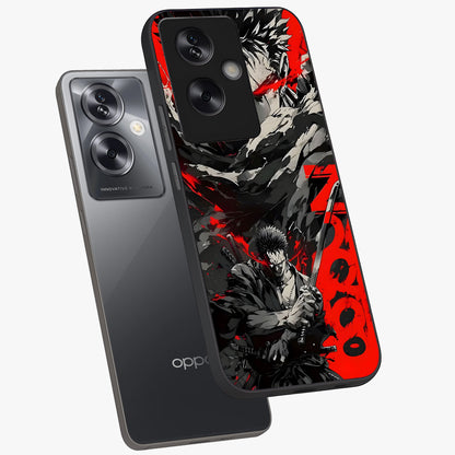 Demon Sword Resolve Glass Case displayed in angled mockup highlighting powerful demon sword illustration with dark fantasy aesthetic.