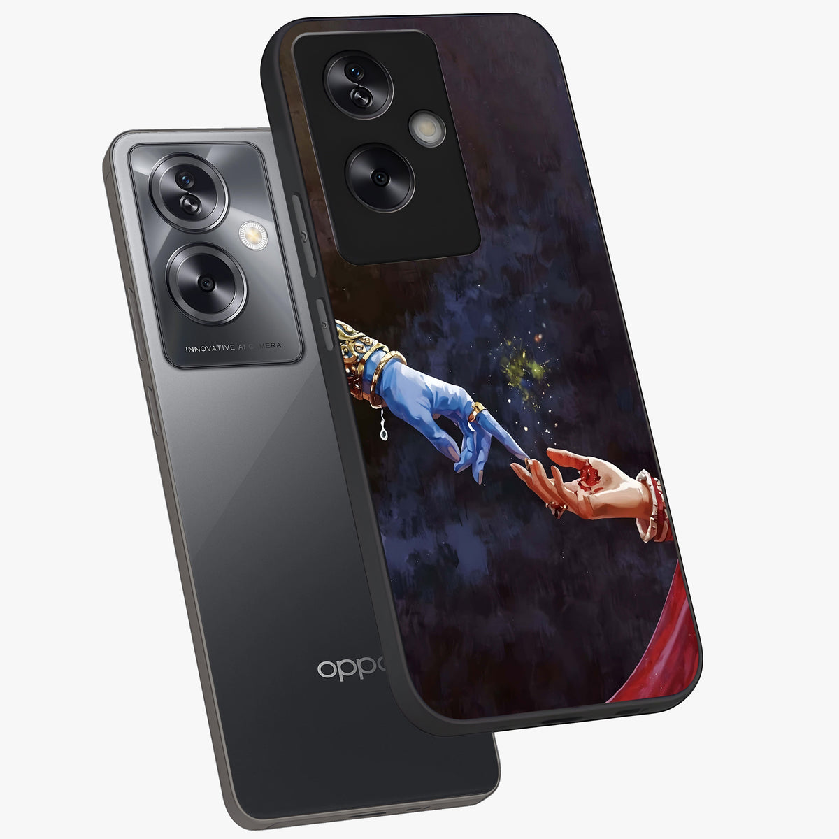 Divine Touch Eternal Glass Case displayed in angled mockup highlighting elegant divine inspired design with calm aesthetic style.