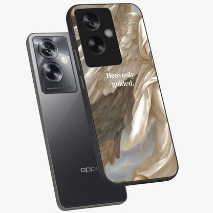Divine Winged Grace Glass Case displayed in angled mockup highlighting graceful wing design with divine aesthetic style.