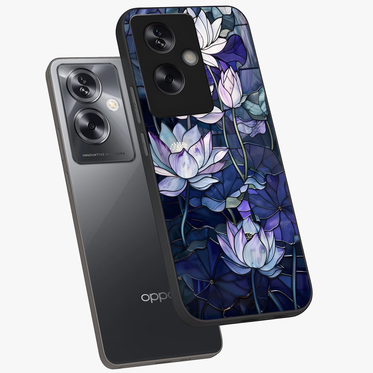 Gloss Petal Rush Glass Case displayed in angled mockup highlighting vibrant petal design with elegant floral aesthetic.