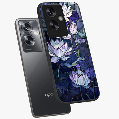 Gloss Petal Rush Glass Case displayed in angled mockup highlighting vibrant petal design with elegant floral aesthetic.