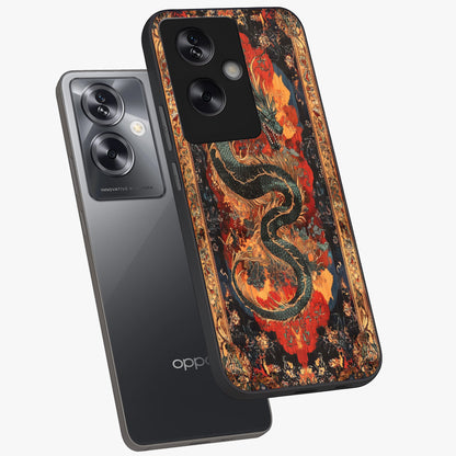 Inferno Dragon Soul Glass Case displayed in angled mockup highlighting powerful dragon illustration with inferno aesthetic.