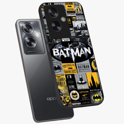Knight Gotham Rise Glass Case displayed in angled mockup highlighting powerful knight silhouette design with dramatic aesthetic.