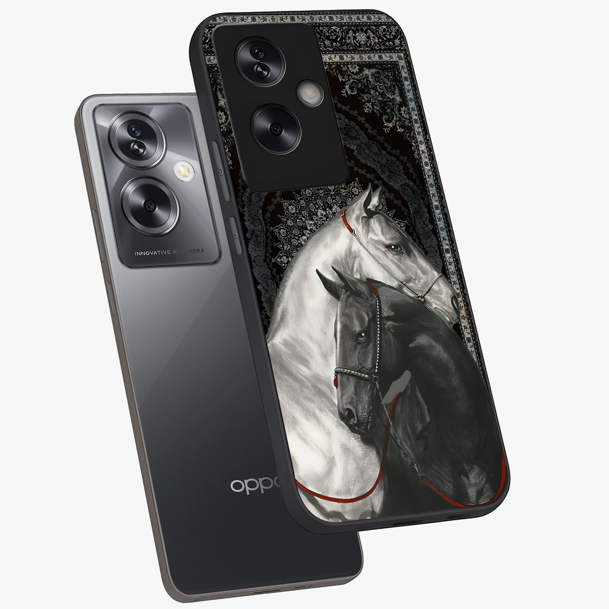 Majestic Ride Legacy Glass Case displayed in angled mockup highlighting sleek vehicle design with bold racing aesthetic.