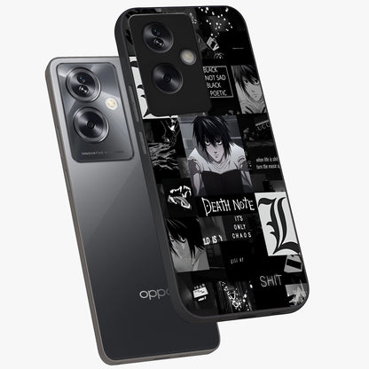 Midnight Chaos Mind Glass Case displayed in angled mockup highlighting chaotic artistic design with dramatic midnight aesthetic.