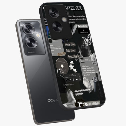 Midnight Love Echo Glass Case displayed in angled mockup highlighting elegant love inspired design with deep aesthetic style.