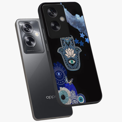 Mystic Hand Aura Glass Case displayed in angled mockup highlighting magical aura design with spiritual aesthetic style.