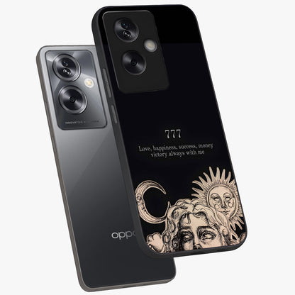 Mystic Victory Aura Glass Case displayed in angled mockup highlighting energetic aura design with bold mystical aesthetic.