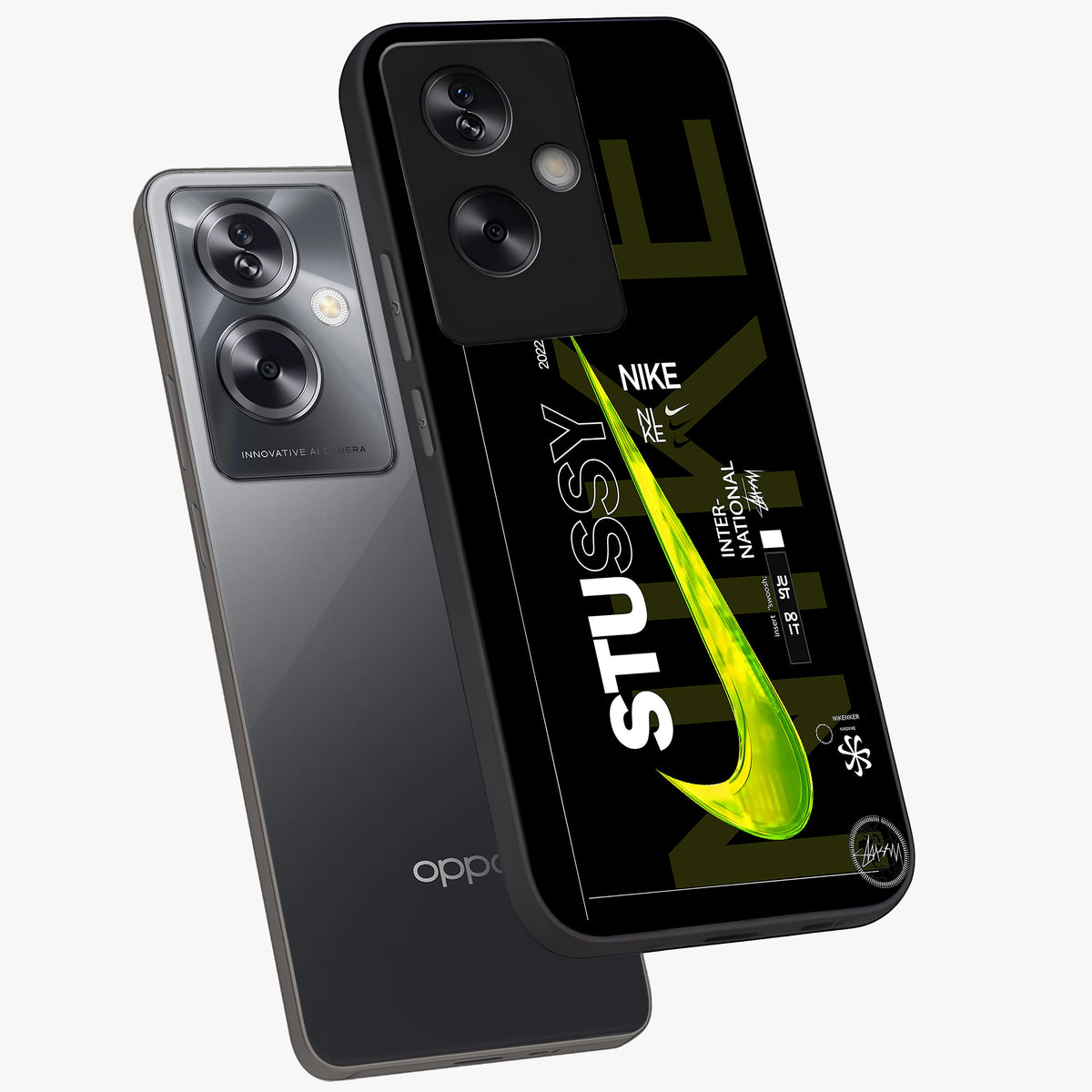 Neon Street Edition Glass Case displayed in angled mockup highlighting vibrant urban design with bold street aesthetic.
