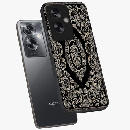 Noir Bloom Elegance Glass Case displayed in angled mockup highlighting refined flower design with stylish noir aesthetic.