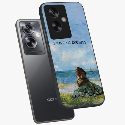 Peace Beyond War Glass Case displayed in angled mockup highlighting meaningful message design with artistic aesthetic style.