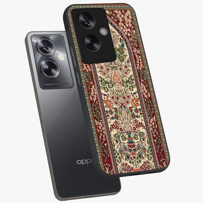 Persian Inspired Glass Case displayed in angled mockup highlighting intricate traditional design with elegant cultural aesthetic.