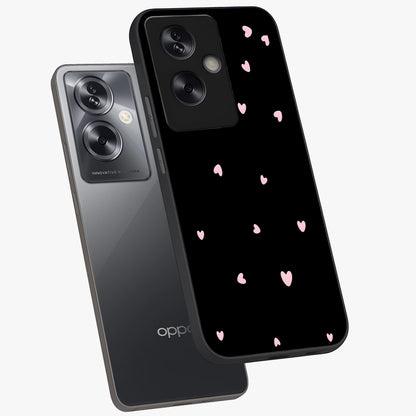 Pink Love Drops Glass Case displayed in angled mockup highlighting cute love drop design with vibrant pink aesthetic.