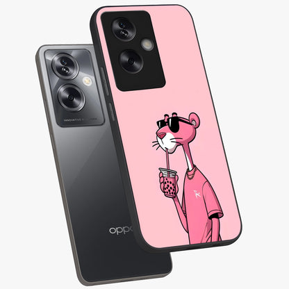 Pink Panther Glass Case displayed in angled mockup highlighting playful cartoon character design with vibrant pink aesthetic.