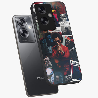 The Weeknd Glass Case displayed in angled mockup highlighting stylish pop culture inspired design with modern aesthetic.
