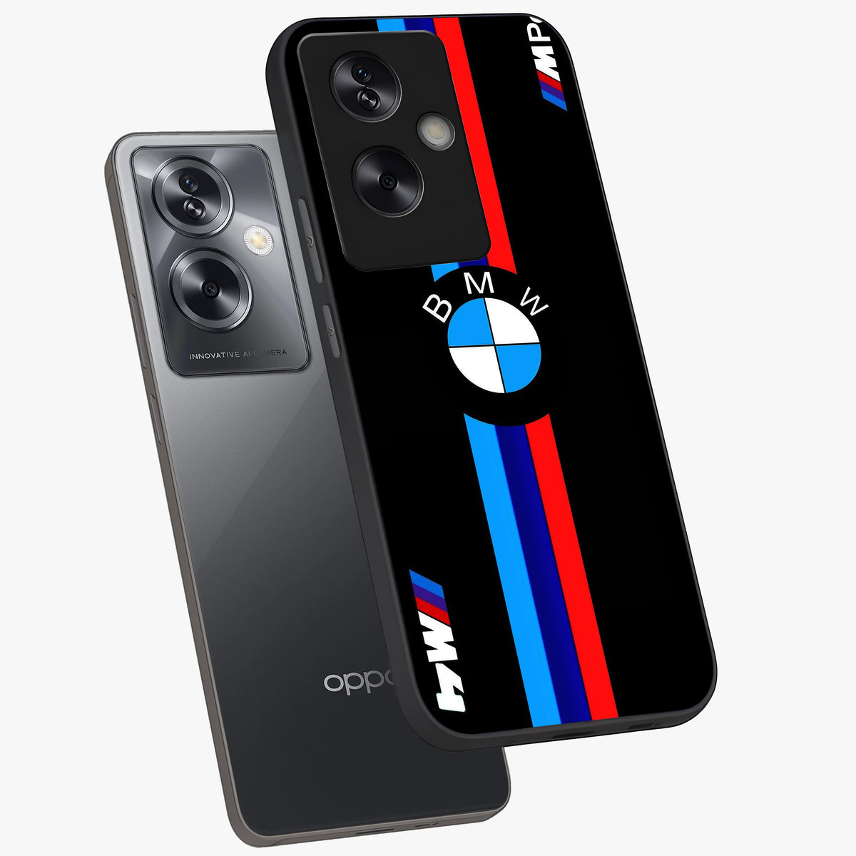 Turbo BMW Beast Glass Case displayed in angled mockup highlighting sleek racing car design with bold automotive aesthetic.