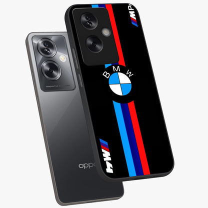 Turbo BMW Beast Glass Case displayed in angled mockup highlighting sleek racing car design with bold automotive aesthetic.