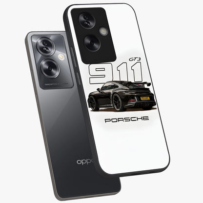 Turbo Legacy Icon Glass Case displayed in angled mockup highlighting dynamic automotive design with performance aesthetic.