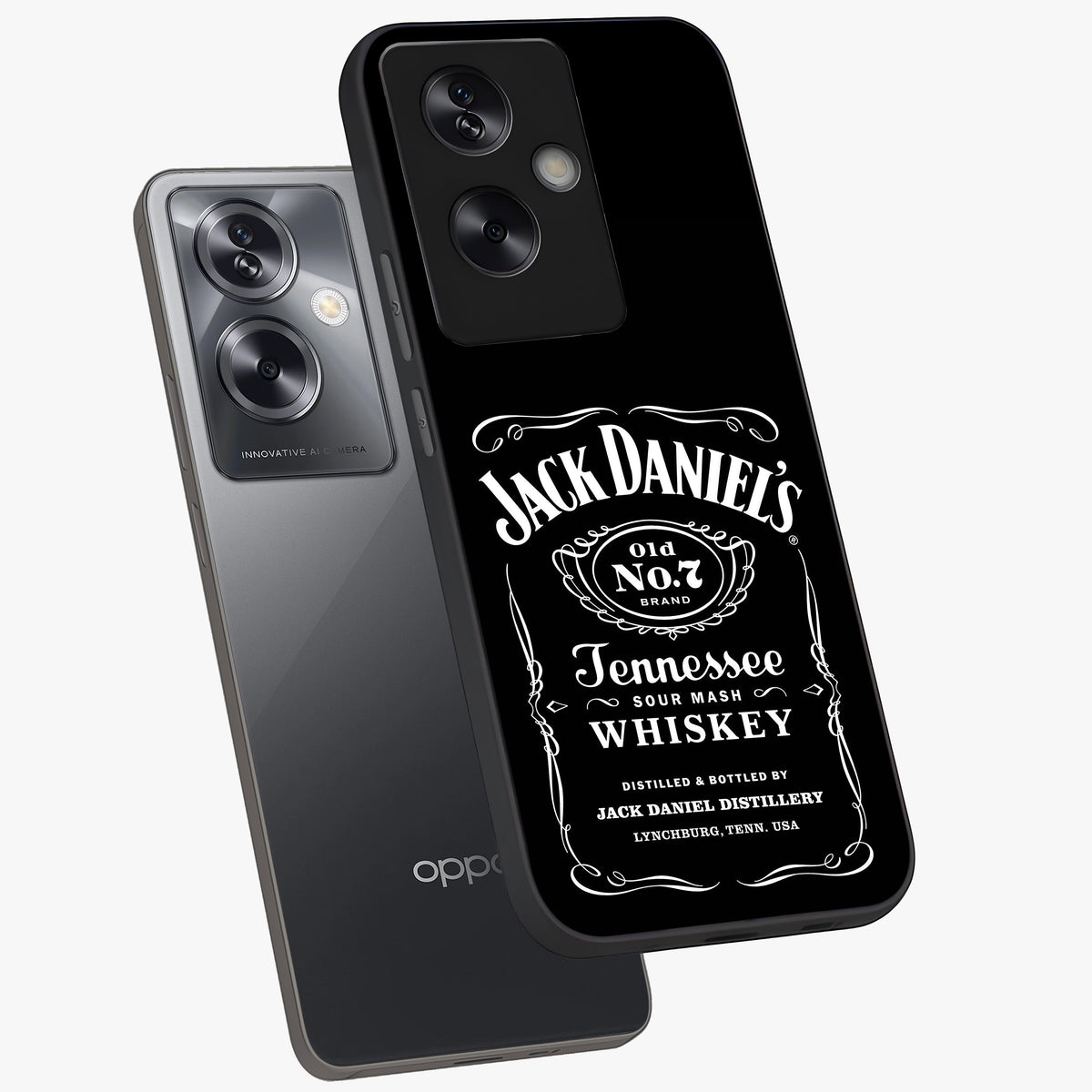 Vintage Whiskey Heritage Glass Case displayed in angled mockup highlighting retro beverage themed design with heritage aesthetic.