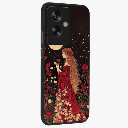 Crimson Dreams Glass Case upright view showcasing dreamy red toned artwork with modern aesthetic style.