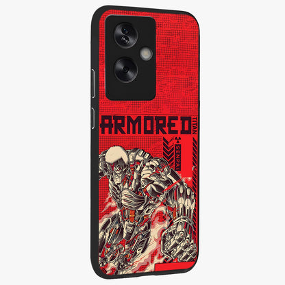 Crimson Mecha Titan Glass Case upright view showcasing dynamic robotic titan design with sci-fi inspired theme.