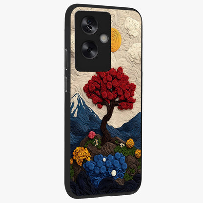 Eternal Nature Tapestry Glass Case upright view showcasing elegant nature tapestry design with decorative style.
