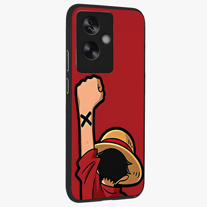Luffy X Spirit Glass Case upright view showcasing striking anime artwork with adventurous character theme.