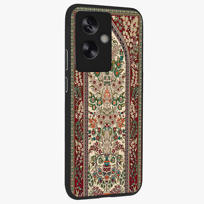 Persian Inspired Glass Case upright view showcasing decorative Persian artwork with rich heritage theme.