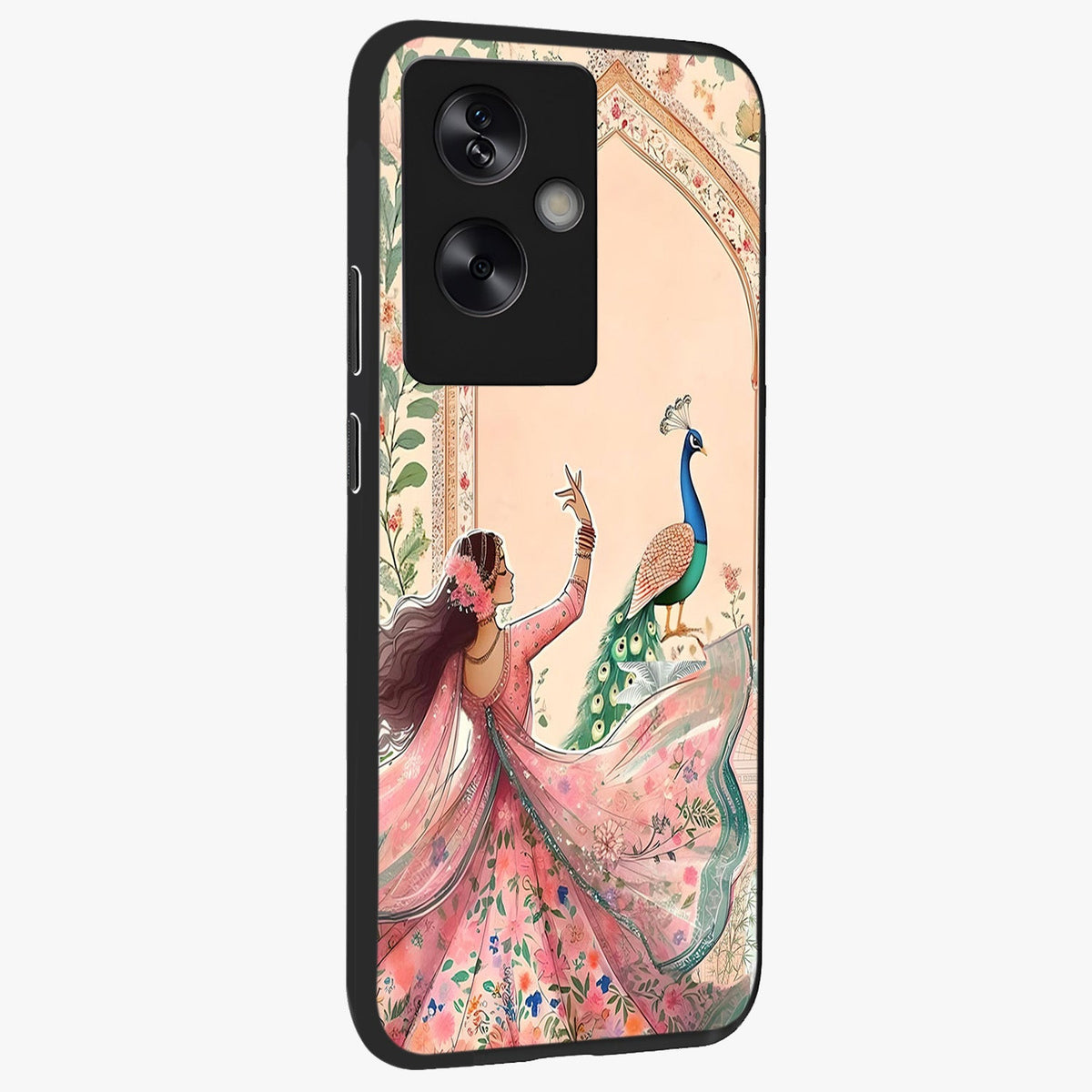Royal Grace Muse Glass Case upright view showcasing stylish artistic artwork with sophisticated royal theme.