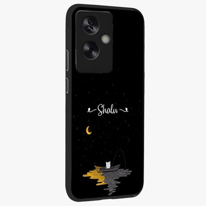 Silent Night Row Glass Case upright view showcasing tranquil night artwork with serene landscape theme.