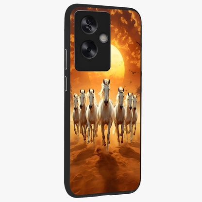 Wild Sunset Majesty Glass Case upright view showcasing dramatic sunset artwork with bold nature theme.