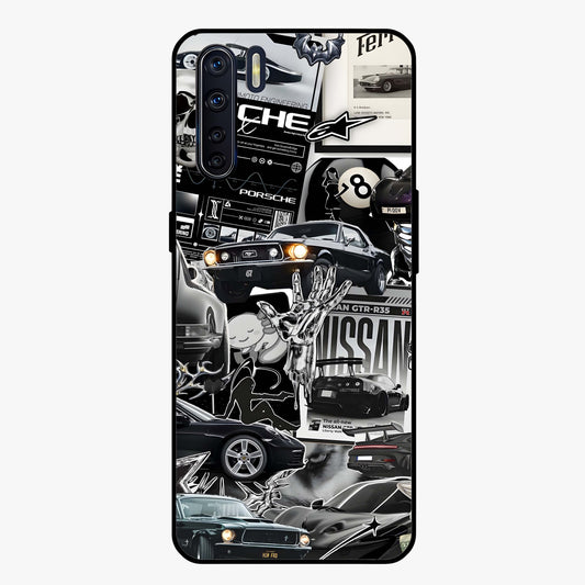 Aesthetic Dark Love Glass Case showing flat back view with dark romantic artwork and glossy glass finish.