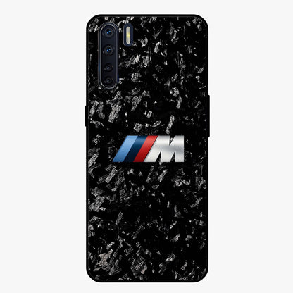 Carbon Speed Mark Glass Case showing flat back view with sporty carbon pattern artwork and glossy glass finish.