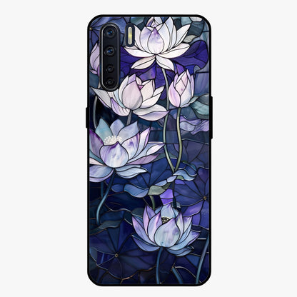 Gloss Petal Rush Glass Case showing flat back view with glossy flower petal artwork and smooth glass finish.