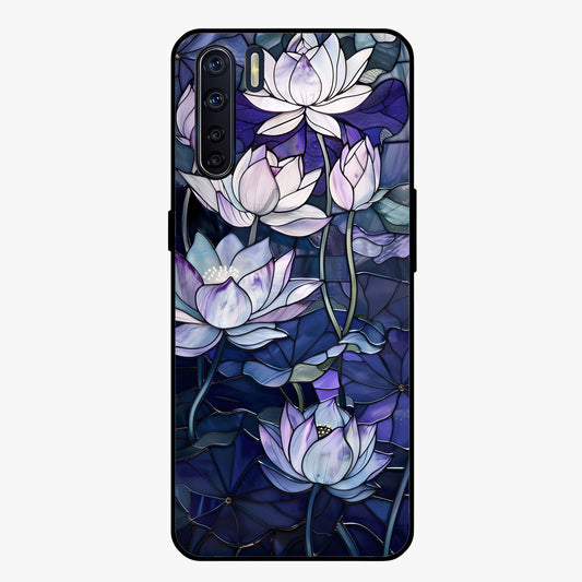 Gloss Petal Rush Glass Case showing flat back view with glossy flower petal artwork and smooth glass finish.