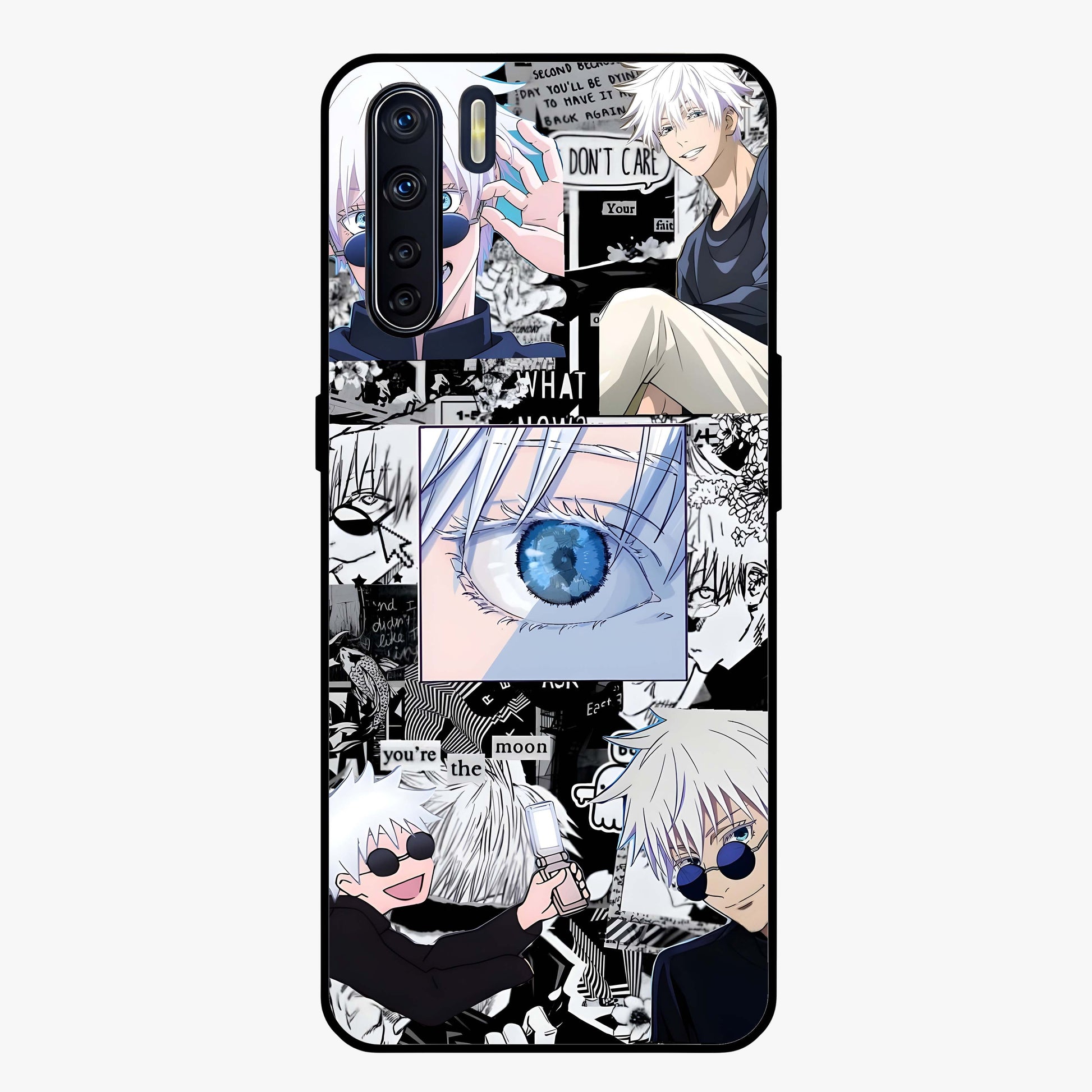 Infinity Sorcerer Chaos Glass Case showing flat back view with mystical sorcerer themed artwork and glossy glass finish.