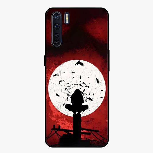 Itachi Limited Edition Naruto Anime Glass Case showing flat back view with iconic anime character artwork and glossy glass finish.