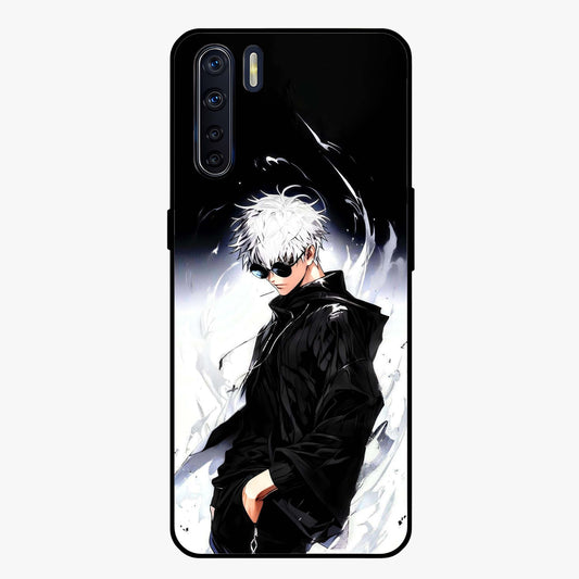 Limitless Shadow King Glass Case showing flat back view with powerful shadow warrior artwork and glossy glass finish.