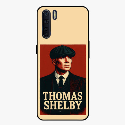Vintage Mafia Authority Glass Case showing flat back view with bold vintage mafia inspired artwork and glossy glass finish.
