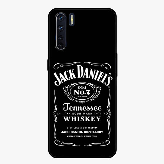 Vintage Whiskey Heritage Glass Case showing flat back view with classic whiskey inspired artwork and glossy glass finish.