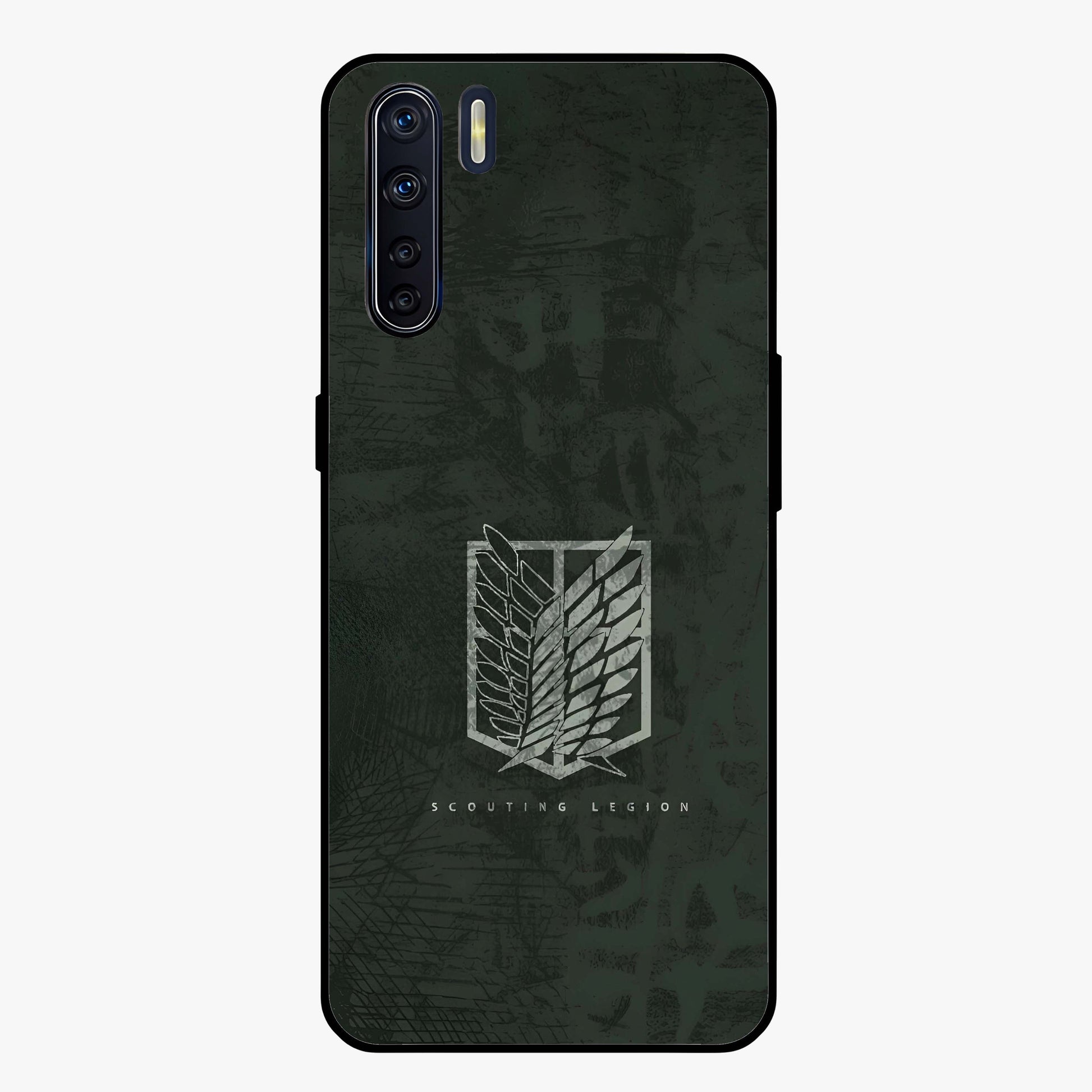 Wings Of Freedom Glass Case showing flat back view with symbolic wings artwork and glossy glass finish.