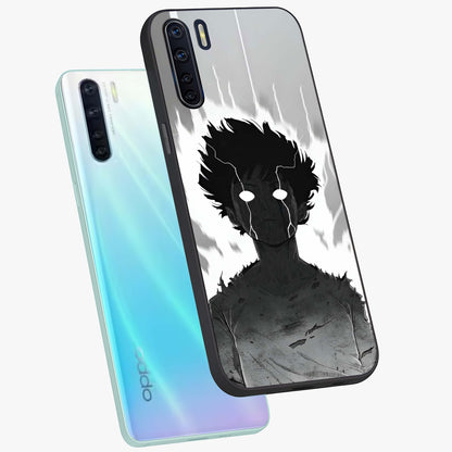 Awakened Inner Rage Glass Case displayed in angled mockup highlighting powerful graphic design and bold artistic theme.