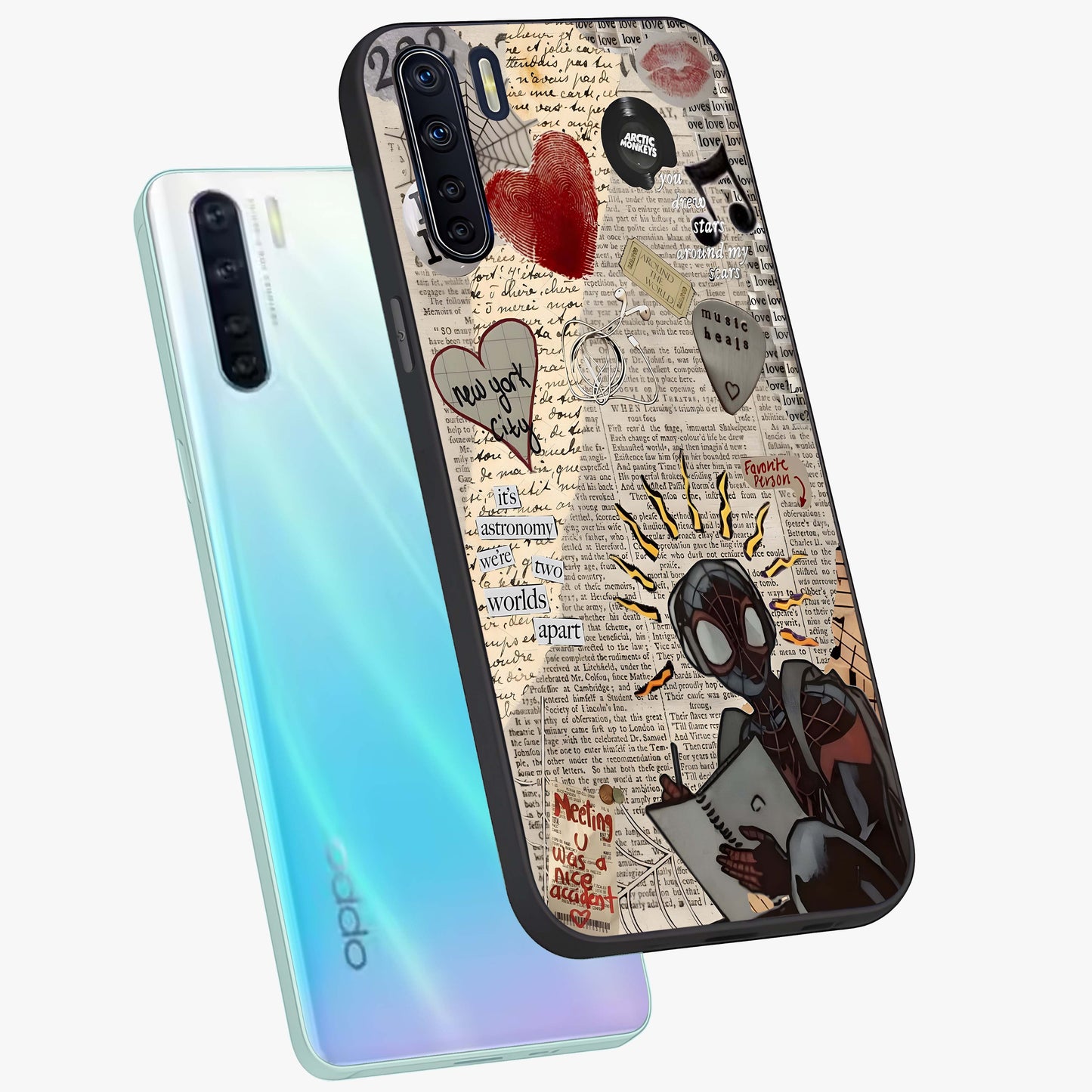 City Dream Sketch Glass Case displayed in angled mockup highlighting minimal city illustration with aesthetic sketch style.