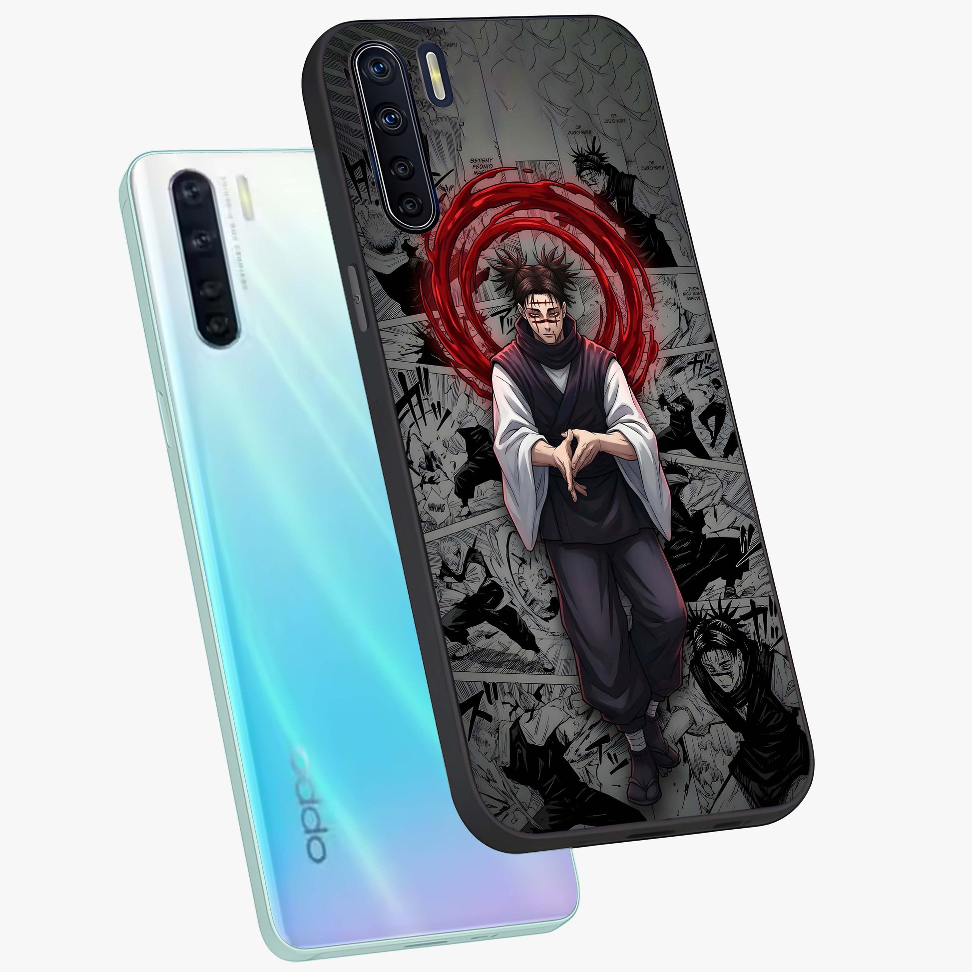 Cursed Ritual Ascension Glass Case displayed in angled mockup highlighting mystical ritual illustration with supernatural aesthetic.