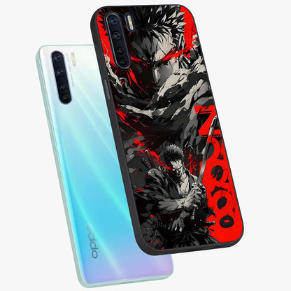 Demon Sword Resolve Glass Case displayed in angled mockup highlighting powerful demon sword illustration with dark fantasy aesthetic.