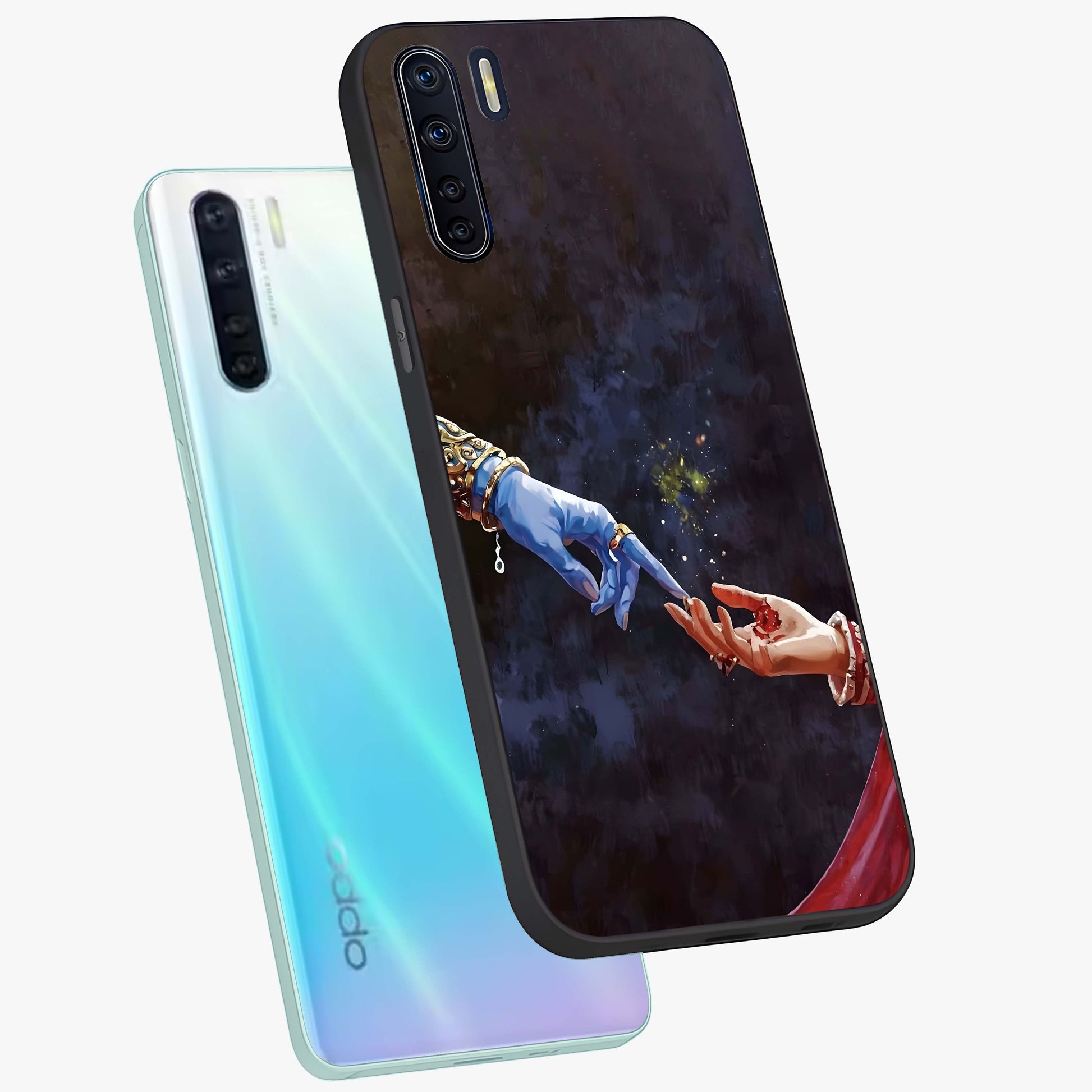 Divine Touch Eternal Glass Case displayed in angled mockup highlighting elegant divine inspired design with calm aesthetic style.